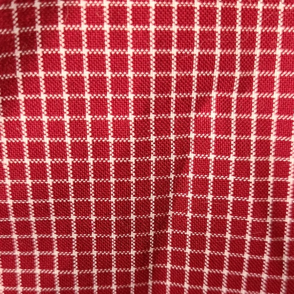 Banana Republic Red Non-iron Tailored Slim Fit Gingham Long Sleeve Shirt Large
